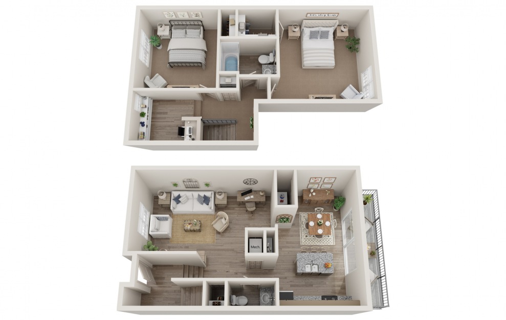 1246 square foot 2 bedroom