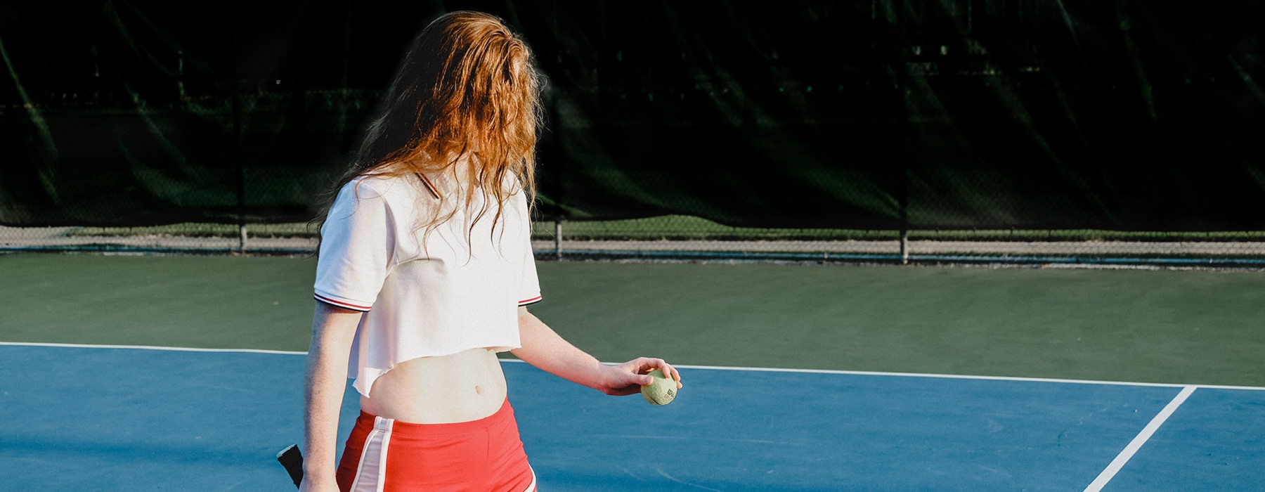 Woman playing tennis